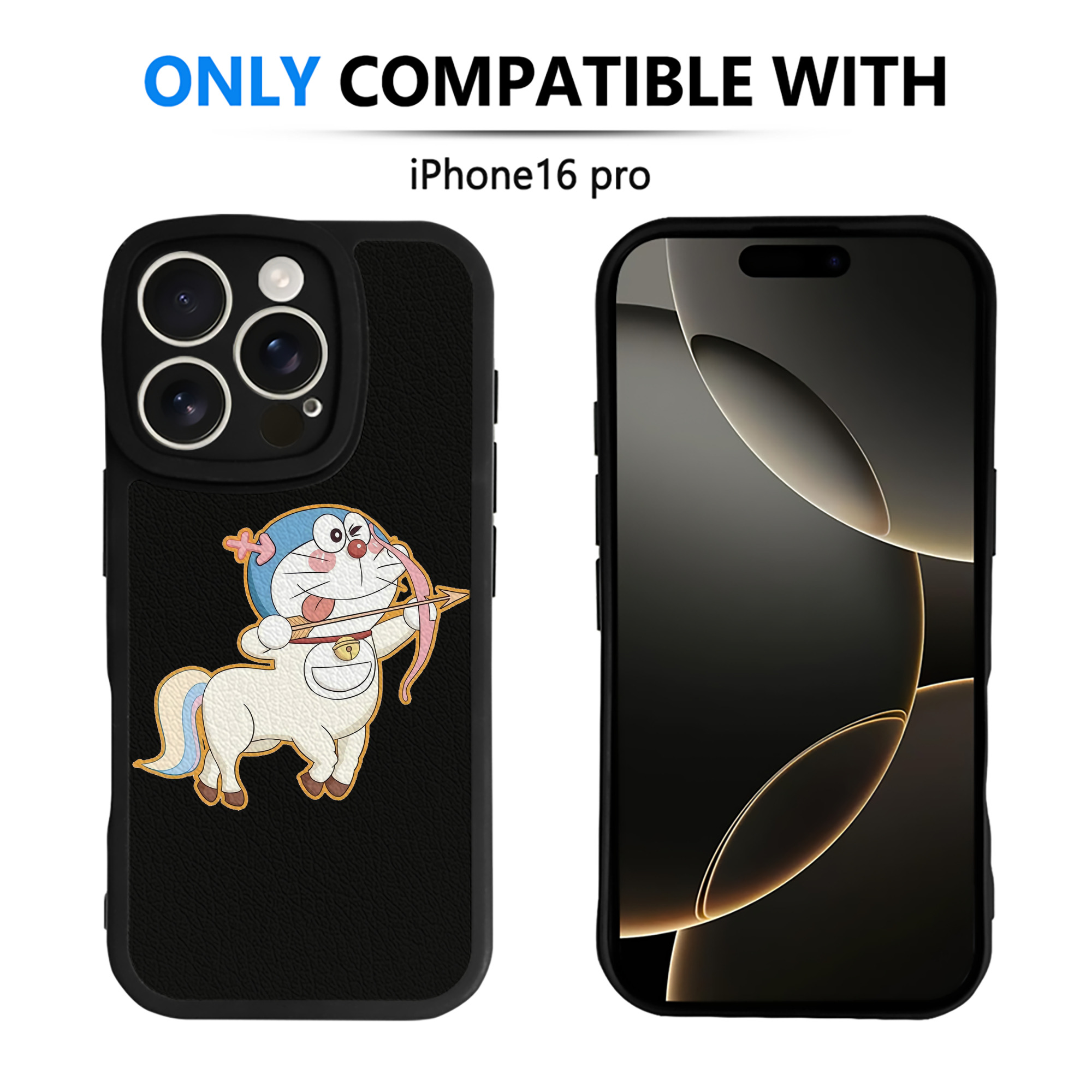 （画像用） ドラえもん Doraemon 【iPhone 16シリーズ対応】シリコンスマホケース（レザー調） 材質：シリコン